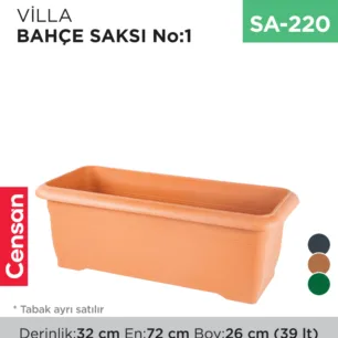VİLLA BAHÇE SAKSI NO:1 TABAKSIZ (39 LT)
