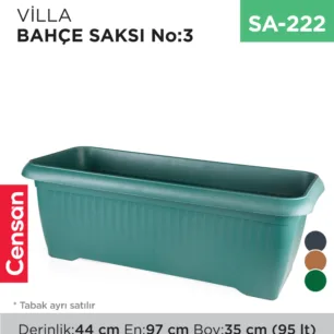 VİLLA BAHÇE SAKSI NO:3 TABAKSIZ (95 LT)