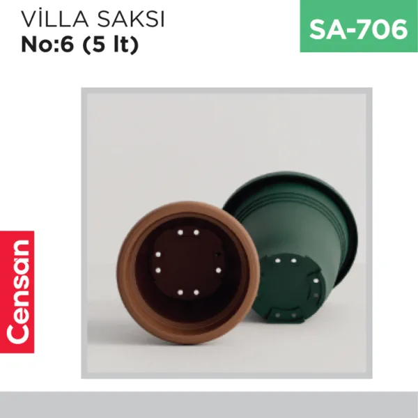 VİLLA SAKSI NO:6 TABAKSIZ (5 LT) (V506)