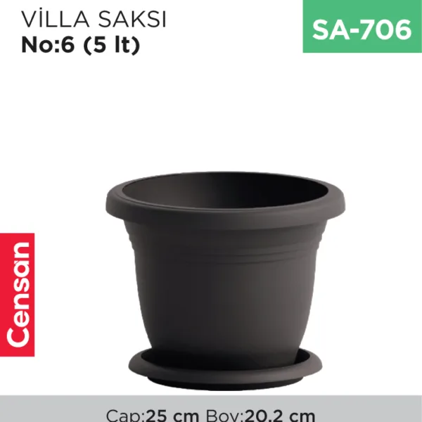 VİLLA SAKSI NO:6 (5 LT) (V506)