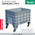 PLASTİK KASA TEKERLEKLİ 270 LT