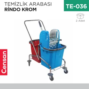TEMİZLİK ARABASI RİNDO KROM (CK752)