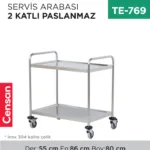 SERVİS ARABASI 2 KATLI PASLANMAZ (7603)