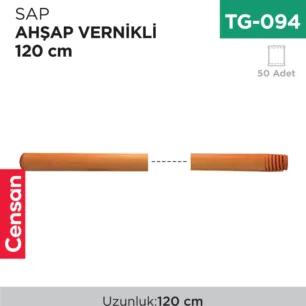 SAP AHŞAP 23 MM VERNİKLİ 120 CM