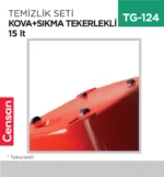 TEMİZLİK SETİ KOVA+SIKMA TEKERLEKLİ 15 LT ORJİNAL (UP 605)