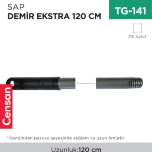 SAP DEMİR KENDİNDEN VİDALI 120 CM