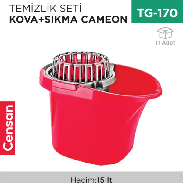 TEMİZLİK SETİ KOVA+SIKMA CAMEON (TP-665)