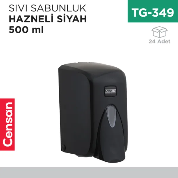 SIVI SABUNLUK HAZNELİ SİYAH 500 ML (S5B)