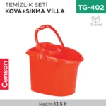 TEMİZLİK SETİ KOVA+SIKMA VİLLA (TE100)