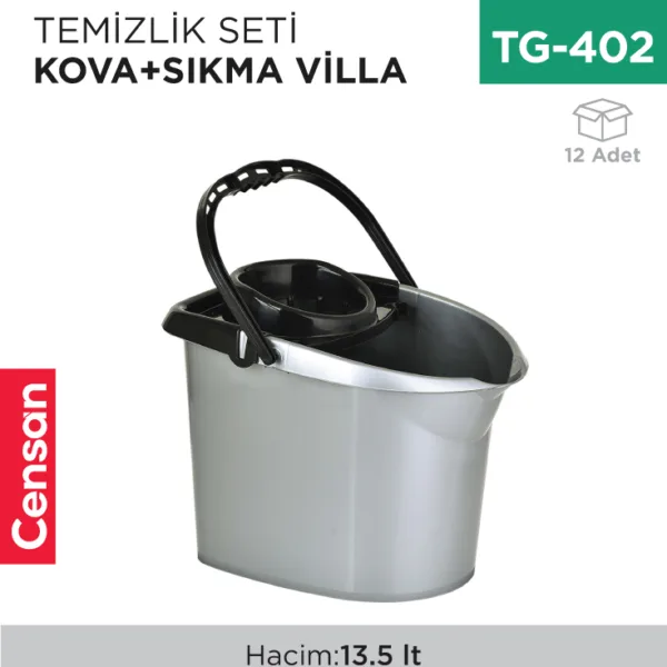 TEMİZLİK SETİ KOVA+SIKMA VİLLA (TE100)