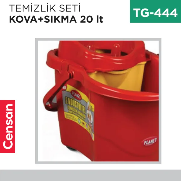 TEMİZLİK SETİ KOVA+SIKMA 20 LT (UP 610)