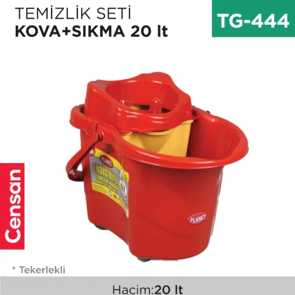 TEMİZLİK SETİ KOVA+SIKMA 20 LT (UP 610)