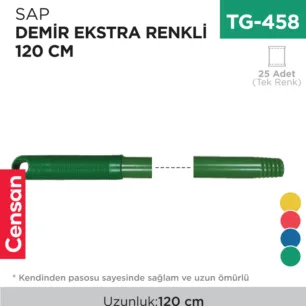 SAP DEMİR KENDİNDEN VİDALI RENKLİ 120 CM
