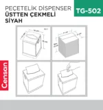 PEÇETELİK DİSPENSER SİYAH (NG11B)