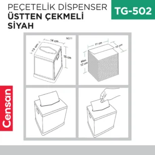 PEÇETELİK DİSPENSER SİYAH (NG11B)