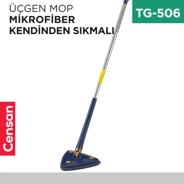 ÜÇGEN MOP MİKROFİBER KENDİNDEN SIKMALI