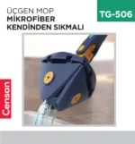 ÜÇGEN MOP MİKROFİBER KENDİNDEN SIKMALI