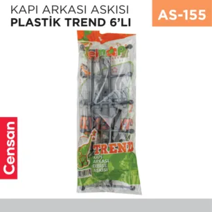 KAPI ARKASI ASKISI PLASTİK TREND 6LI (PKA06)