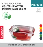 SAKLAMA KABI CONTALI MASTER DİKGÖRTGEN 565 ML (30842)