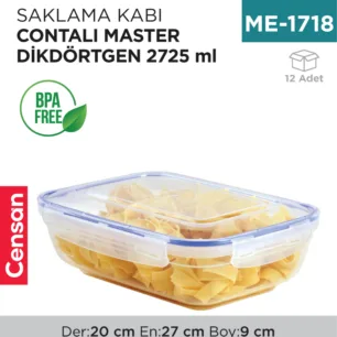 SAKLAMA KABI CONTALI MASTER DİKDÖRTGEN 2725 ML(30415)