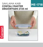 SAKLAMA KABI CONTALI MASTER DİKDÖRTGEN 2725 ML(30415)