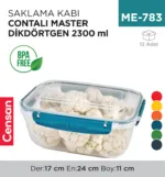 SAKLAMA KABI CONTALI MASTER DİKDÖRTGEN 2300 ML (30814)