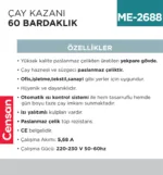 ÇAY KAZANI 60 BARDAKLIK