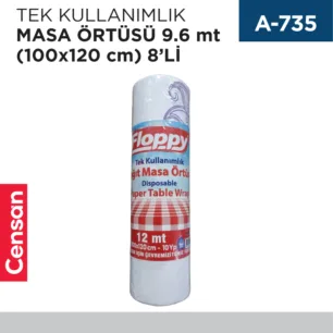 TEK KULLANIMLIK MASA ÖRTÜSÜ 9.6 MT (100*120) 8Lİ