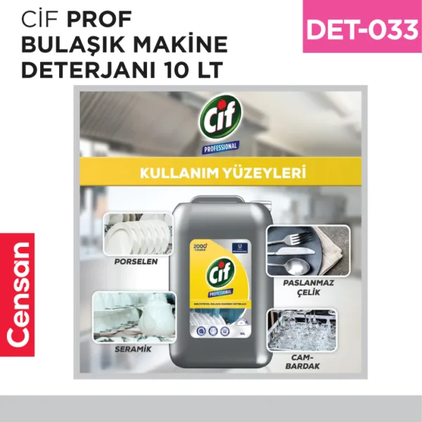 CİF PROF BULAŞIK MAKİNE DETERJANI 10 LT