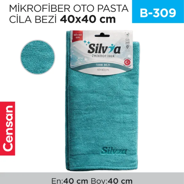 MİKROFİBER OTO PASTA CİLA BEZİ 40*40 CM (SLV28)