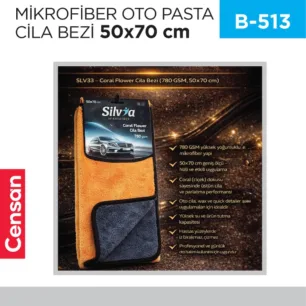MİKROFİBER OTO PASTA CİLA BEZİ 50*70 (SLV33)