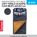 MİKROFİBER OTO BEZİ ÇİFT YÖNLÜ (KADİFE-CAM BEZİ) (40*60) (SLV30)