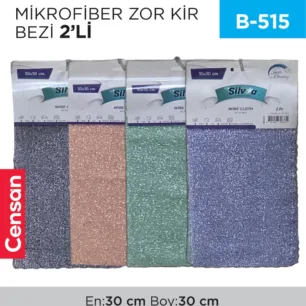 MİKROFİBER ZOR KİR BEZİ 2Lİ (30*30) (SLV41)