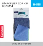 MİKROFİBER ZOR KİR BEZİ 2Lİ (30*30) (SLV41)