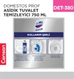 DOMESTOS PROF ASİDİK TUVALET TEMİZLEYİCİ 750 ML