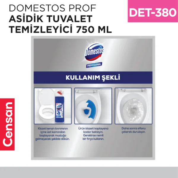 DOMESTOS PROF ASİDİK TUVALET TEMİZLEYİCİ 750 ML