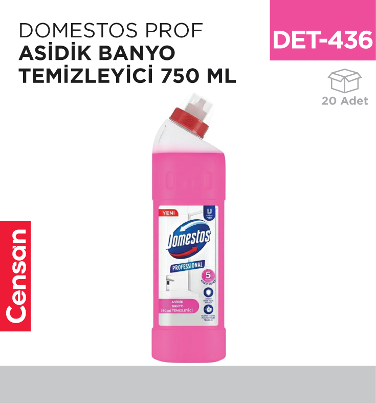 DET-436_b372a94ee5274976a5c369b00ef93a9e DOMESTOS PROF ASİDİK BANYO TEMİZLEYİCİ 750 ML