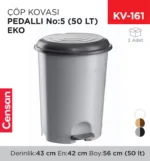 PEDALLI ÇÖP KOVASI NO:5 (50 LT) EKO (UP130)