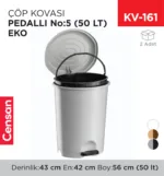 PEDALLI ÇÖP KOVASI NO:5 (50 LT) EKO (UP130)