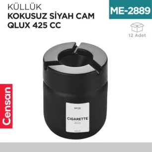 KÜLLÜK KOKUSUZ SİYAH CAM QLUX 425 CC (C-545)