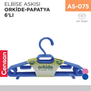 ELBİSE ASKISI ORKİDE-PAPATYA 6LI