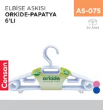 ELBİSE ASKISI ORKİDE-PAPATYA 6LI