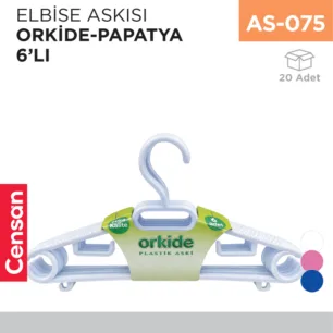 ELBİSE ASKISI ORKİDE-PAPATYA 6LI
