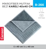 MİKROFİBER MUTFAK BEZİ KARELİ 40*40 (RND17)