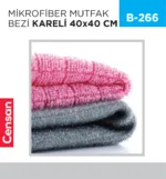 MİKROFİBER MUTFAK BEZİ KARELİ 40*40 (RND17)