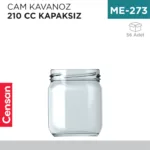 CAM KAVANOZ 210 CC KAPAKSIZ
