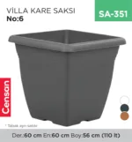VİLLA KARE SAKSI NO:6 TABAKSIZ (110 LT) (VKS6)