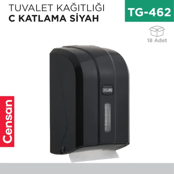 TUVALET KAĞITLIĞI C KATLAMA SİYAH (K6B-K6CB)