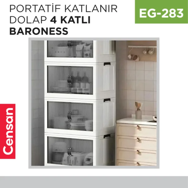 PORTATİF KATLANIR DOLAP 4 KATLI BARONESS (11009)