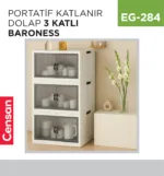 PORTATİF KATLANIR DOLAP 3 KATLI BARONESS (11007)